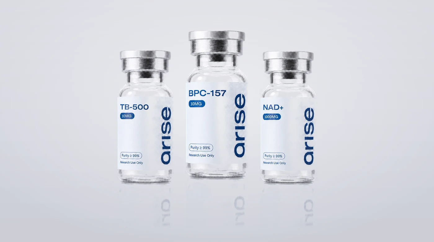 Arise Biolabs vials, supplied as lyophilized powder